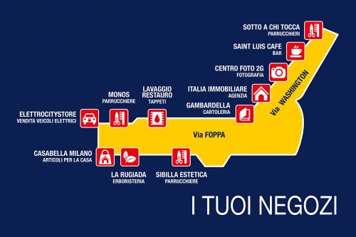 Mappa negozi icone rosse